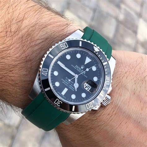 rubber watch straps for rolex|best rubber strap for rolex.